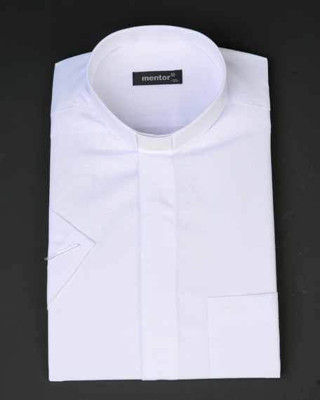 반팔 오메가 셔츠 흰색 - 목회자셔츠멘토셔츠